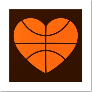 Basketball heart Posters and Art